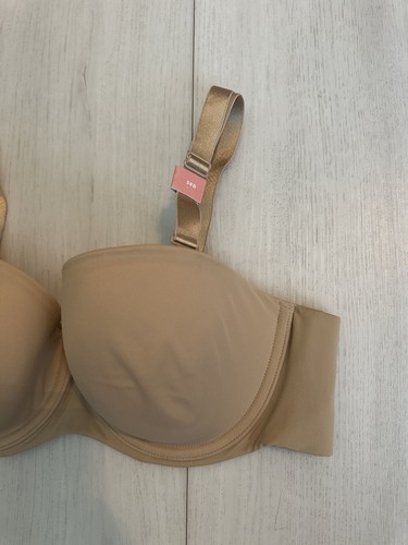 NWOT Cacique Smooth Lightly Lined Strapless Multi-Way Bra 38B Nude - Picture 2 of 5