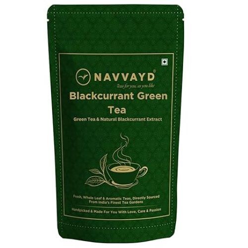 Navvayd Blackcurrant Green Tea, with Real Blackcurrant Flavour Loose Leaf 100 gm