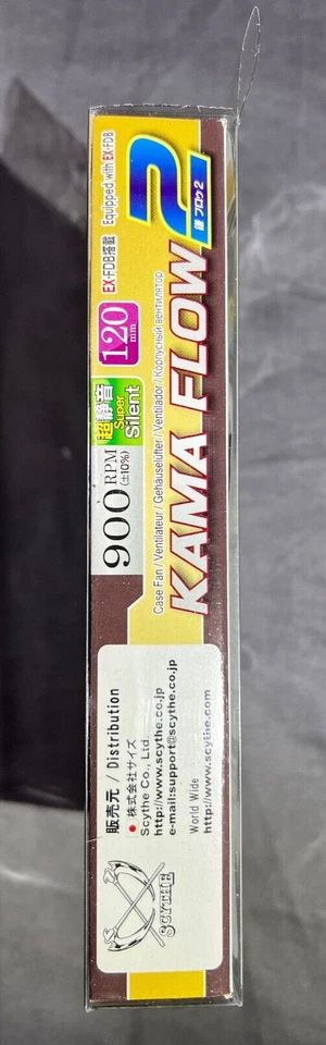 SCYTHE KAMA FLOW 2 120MM X 25MM FAN - 900 RPM W/ EXTRA FLUID DYNAMIC BEARING - Image 4 of 4