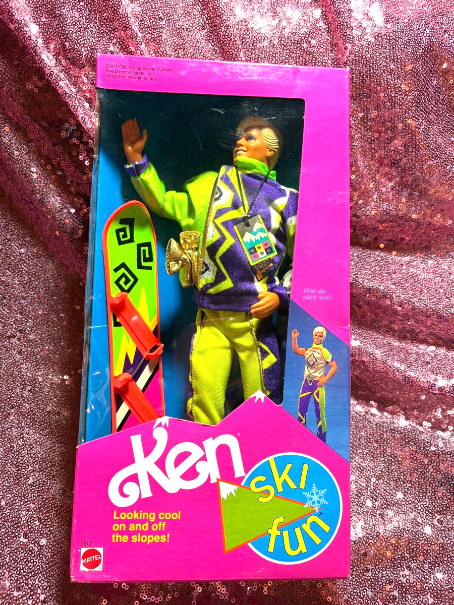 1991 Vintage SKI FUN KEN with Snow Board #75112 NRFB | eBay