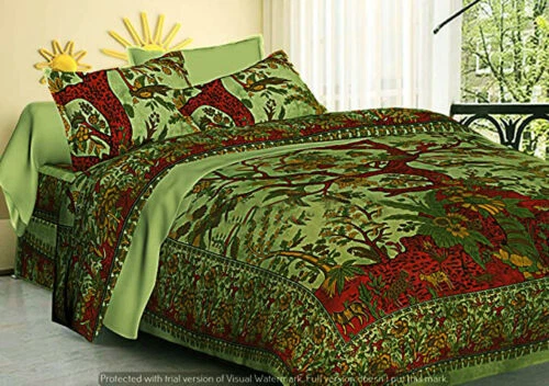 Indien Tree of Life Bedding Set Quilt Duvet Cover Hippie Single Double King Size - Image 3 of 3