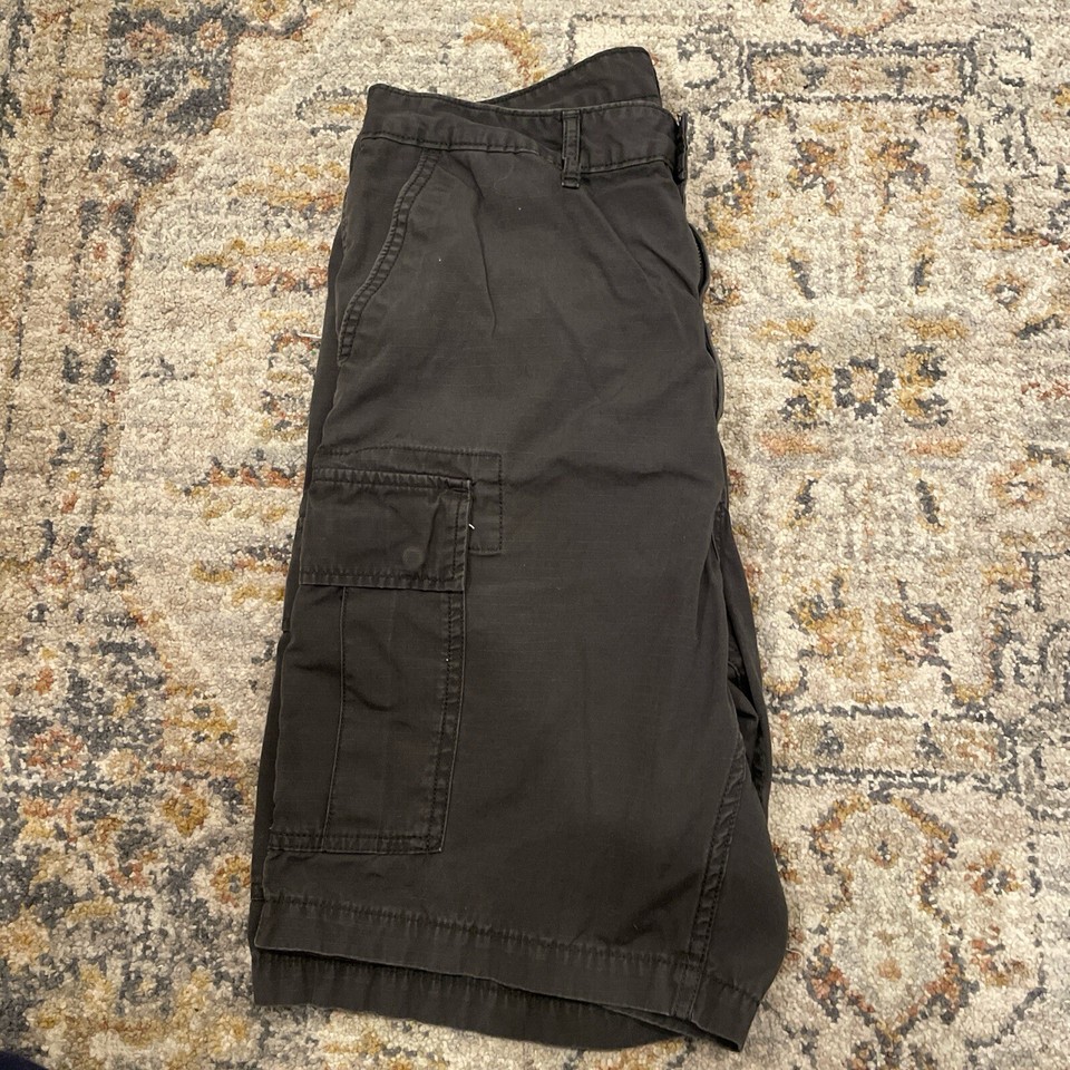 Levi's GREY/GRAPHITE RIPSTOP Men's Carrier LooseFit 9.5" Cargo Shorts