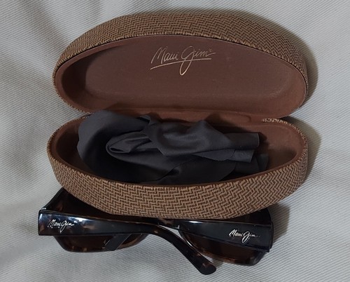 Occhiali da sole Maui Jim MJ214-10 Pearl City rettangolari marrone 63-17-125 Made in Italy - Foto 6 di 9