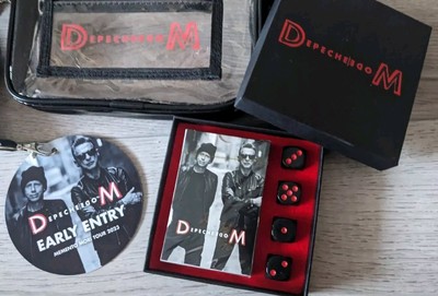 Rare Depeche Mode Memento Mori VIP Playing Cards Dice Bag Early Entry Dave Gahan