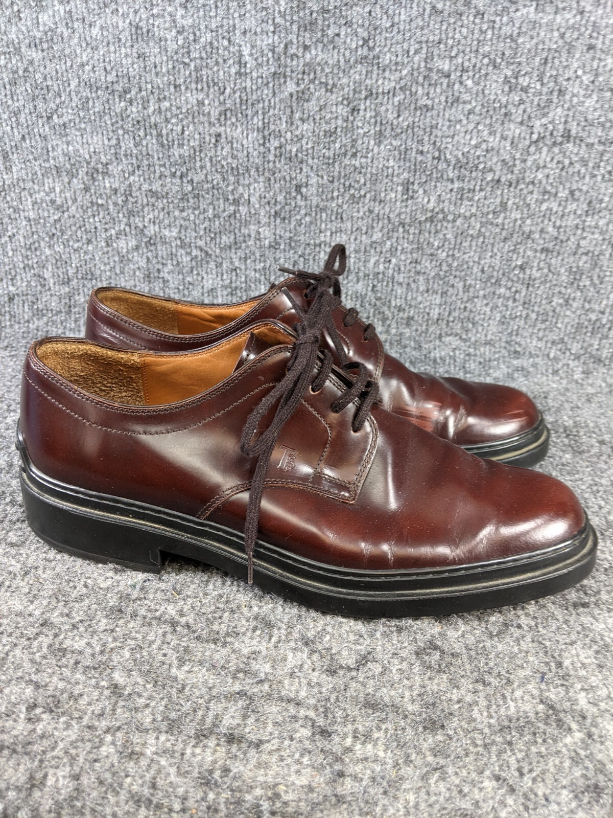 Tod's Leather Plain Toe Oxford Shoes Womens Sz 7.5 In… Gem