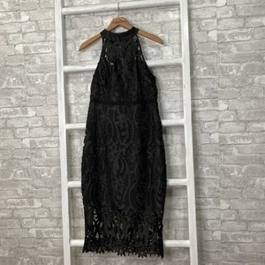 bardot isa lace halter dress