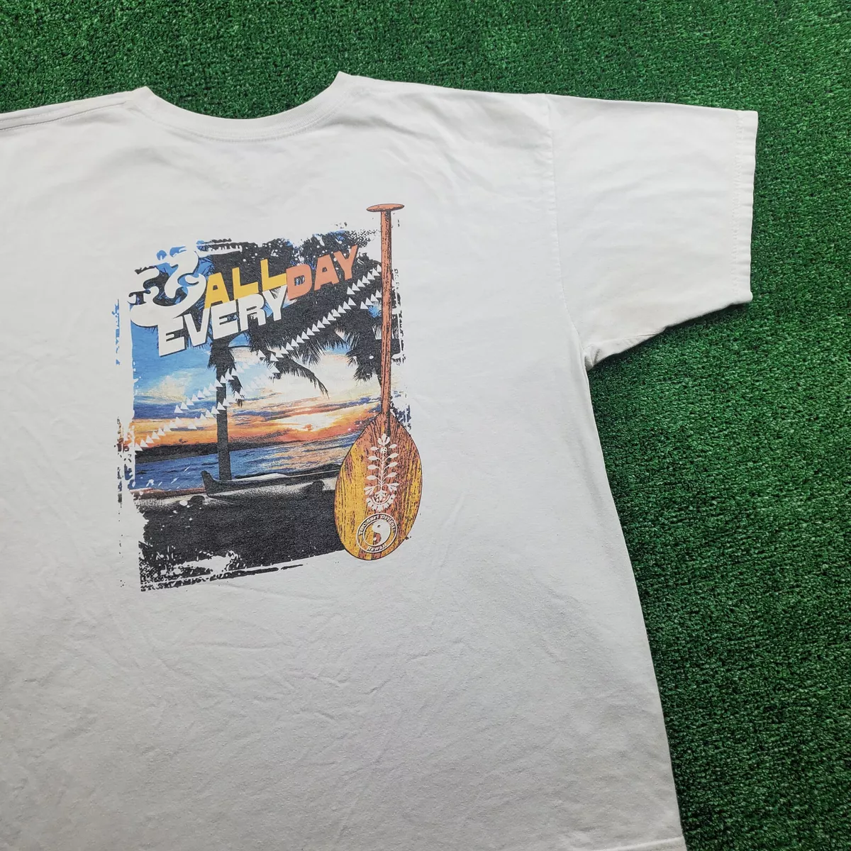 Vintage T&C Surf Designs Shirt Mens L White Surfing Hawaii All Day Every Day Tee