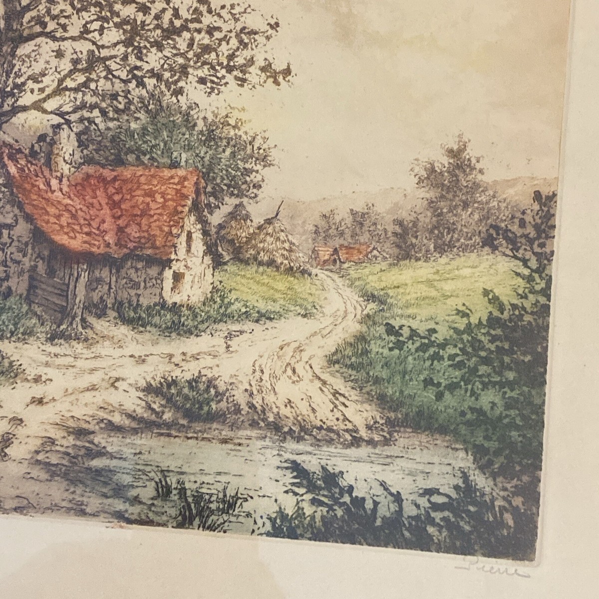 肉筆画 Pierre Bisiaux French 「白い壺」 サイズ15F 肉筆画