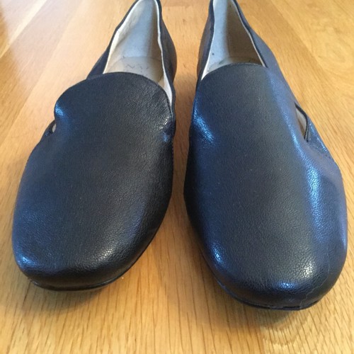 Naturalizer Womens Size US 10W UK 8 EUR 40 Leather Flats Black New Without Box - Picture 4 of 13