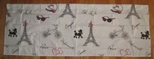 PARIS THEMED WINDOW VALANCE 100% POLYESTER 53" X 19" NEW WITH TAG!