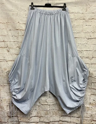 Moonshine Fashion Damen Hose Lagenlook 44 46 48 Haremshose Übergröße Neu blau - Bild 1 von 4