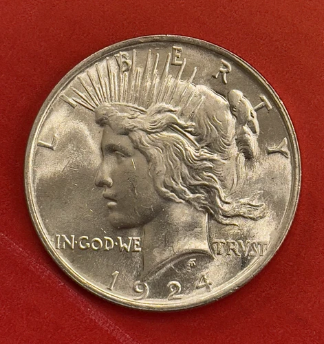 1924 P Peace Silver Dollar, Choice to Gem Uncirculated.