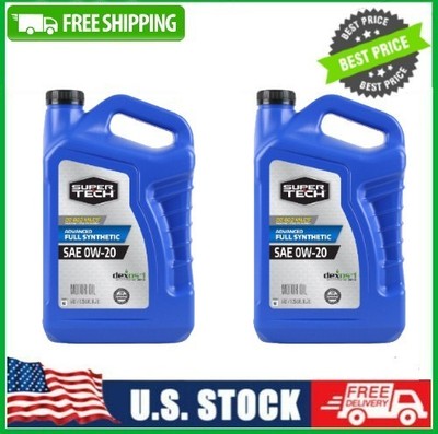 2 Pack Super Tech Advanced Full Synthetic Motor Oil SAE 0W-20, 5 QT Pk