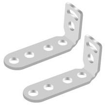 Motorcycle Fog Light Bracket L Shaped Mounting Bracket, Universal Silver