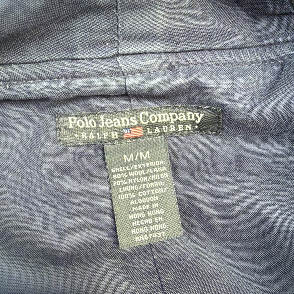 Polo Jeans Co. Ralph Lauren Wool Peacoat Womens M Navy Double