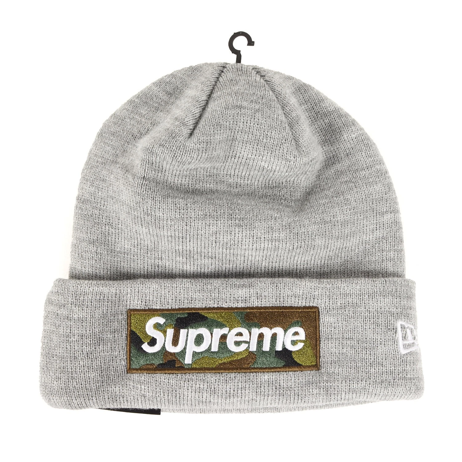 Supreme 23AW gris bruyère boîte logo bonnet acrylique hiver tricot bonnet