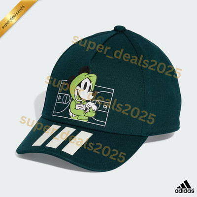 Adidas Disney Mickey Mouse Kids Snapback Cap Cotton Baseball Hat Youth Green