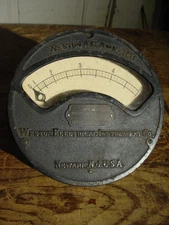 ANTIQUE 1900'S WESTON ELECTRICAL  INSTRUMENT CO. METER NEWARK N.J. "A.C.AMMETER"