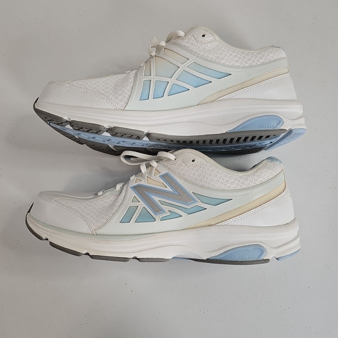 New Balance 847v2 Abzorb Women's Walking Shoes Size 12 B WW847WT2 White & Blue  thumbnail 8