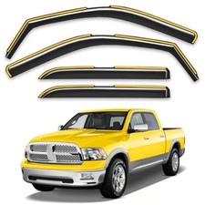 in-Channel Window Rain Guards Fit Fit for 2009-2018 Dodge RAM Crew Cab Mega Cab