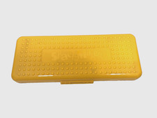 Vintage 1990s Yellow and Red Spacemaker Pencil Storage Box in Great Condition