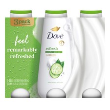 Dove Refreshing Cucumber Green Tea Body Wash 3 pk 23 oz