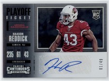 2017 Haason Reddick Contenders Playoff Ticket  Auto  RC 1/49    #284 (G30)