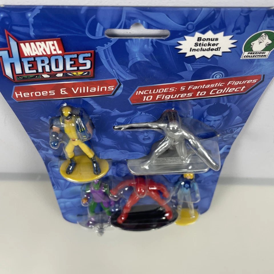 2009 年漫威英雄和恶棍人偶 5 件套,含奖金贴纸 — 第 4/4 张图片