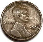 1925 S Lincoln Wheat Cent Average Circulated Copper G VG Penny Old Estate Coin