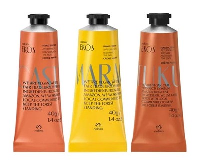Natura Ekos Hand Cream Set 3-Piece Collection 1.4 fl oz Each Moisturizer. NEW