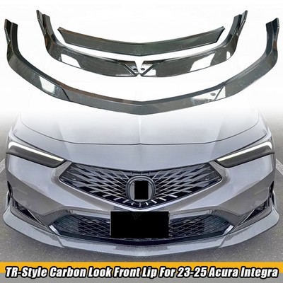 For 23-20 Acura Integra TR-Style Front Bumper Lip Body Kit Spoiler Carbon Style