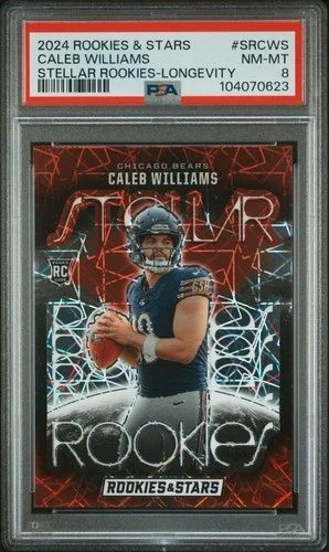 2024 Rookies & Stars CALEB WILLIAMS Stellar Rookies Longevity PSA 8 Bears