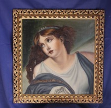 Psiche da Jean Baptiste Greuze Olio su tela cornice dorata Pittore Italiano XIX