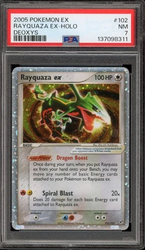 Pokemon Rayquaza ex EX Deoxys Holo Ultra Rare #102 PSA 7