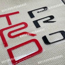 For 2022-2024 25 Tundra PRO 3D Red Black Tailgate Letters Emblem Kit Rear Badge