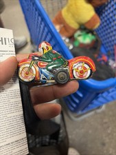 Modern Toys Japan RED RACING MOTORCYCLE 9cm Tin Friction Toy Nice 68 TOP RARE