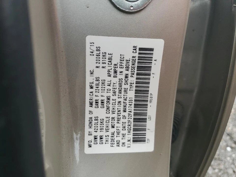 Cambio de transmisión ACCORD 2015 2639672 Foto 2 de 4