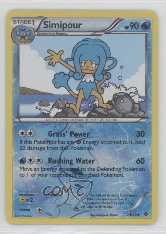 Simipour Reverse Foil Pokémon Black & White: Emerging Powers #23