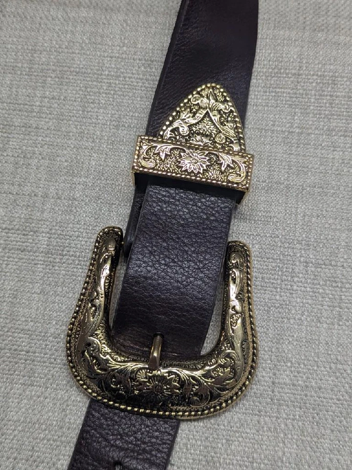 B-LOW THE BELT Hebilla Cinturón OCCIDENTAL Cuero 28 Vaquero VAQUERA Glam Declaración Foto 4 de 4