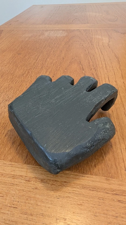 Soporte de anillo de plato de baratija de mano de resina estilo brutalista arte escultura decoración del hogar Foto 4 de 4