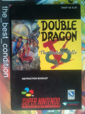 Manual DOUBLE DRAGON V THE SHADOW FALLS 8.5/10 PAL SNES SUPER NINTENDO  
