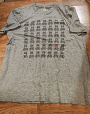 Psycho Bunny Graphic T-Shirt Men's Size 6 Gray Pima Cotton Logo Line Up Casual