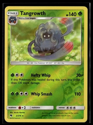 Pokemon TCG SM - Lost Thunder #2/214 Tangrowth REVERSE HOLO 