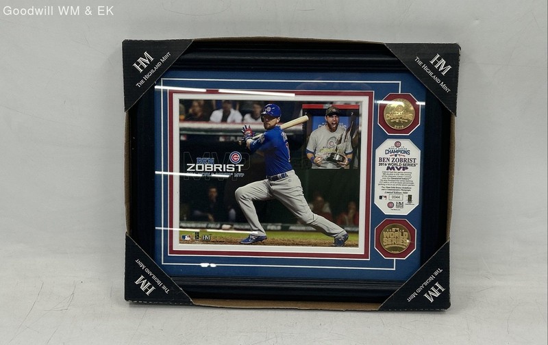 Highland Mint Chicago Cubs 2016 World Series Ben Zobrist MVP Coin Photo Mint MLB