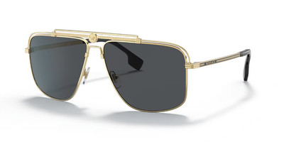 NEW Versace VE2242-100287 Sunglasses 61mm Gold Frame / Grey Lens Authentic