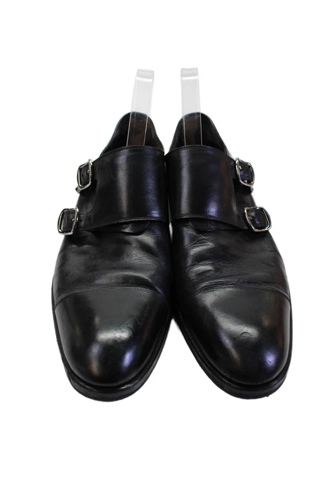 Zapatos de vestir ajustables con hebilla y correa de monje para hombre Fratelli Rossetti Negros Talla 8.5 Foto 2 de 4