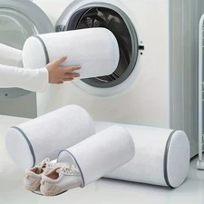 2pcs Mesh Shoe Washing Laundry Bags Zipper Closure for Sneakers & Socks - NEW