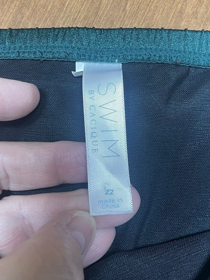 Купальный костюм Swim By Cacique низ большого размера 22 изумрудно-зеленый с юбкой низ - Изображение 2 из 2