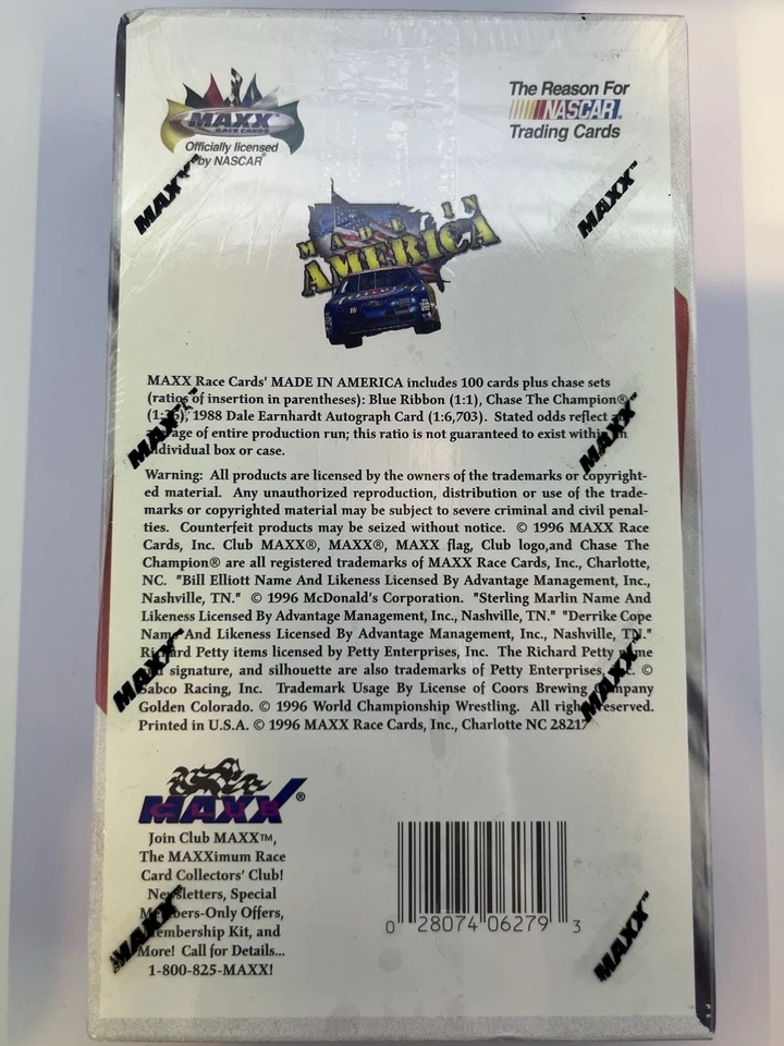 1996 Maxx Racing Made In America Factory Sealed Box 36 Packs - Earnhardt Auto? - Image 2 of 3