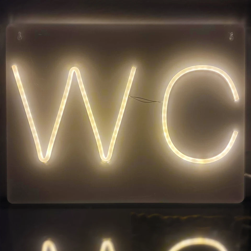 Neon LED WC Schild Licht Deko Lampe Party Beleuchtung Toilette Reklame Laden - Bild 4 von 4